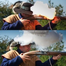 Střelba z muškety. Foto: Archiv Flambergu