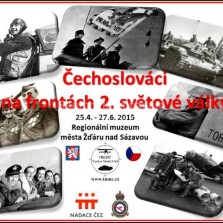 Plakát - Čechoslováci na frontách 2. světové války (Třebíč Nuclear Model Club)