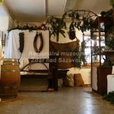 První místnost - vánoční zvyky provozované na dvoře a venku v přírodě. Foto: Kamila Dvořáková