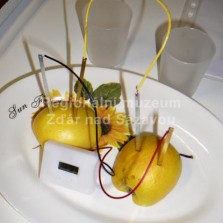 Detail pokusu s jablkem. Foto: Kamila Dvořáková