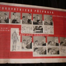 Zdravotnická příprava (plakát z roku 1953). Foto: Kamila Dvořáková