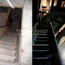 Dřevěné schody. Foto: Kamila Dvořáková