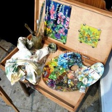 Malířské potřeby. Foto: Kamila Dvořáková