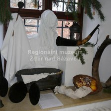 Část výstavy věnovaná svátku svaté Lucie a některým štědrovečerním zvykům. Foto: Kamila Dvořáková