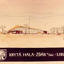 Návrh haly, která měla vzniknout na Libušíně pro ME 1973. Foto: Archiv RM