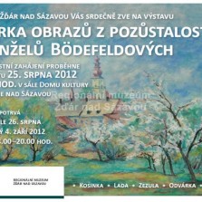 Výstava obrazů z pozůstalosti manželů Bödefeldových - plakát (Zdeněk Málek)
