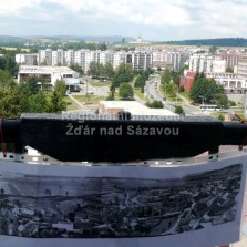 Dolní ulice a Libušín (bývalý Odranec) - srovnání s rokem 1960. Foto: Kamila Dvořáková