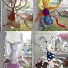 Práce žáků ZUŠ ve Žďáře nad Sázavou - nové druhy mravenců, objevené v prostorách ZUŠ. Foto: Kamila Dvořáková