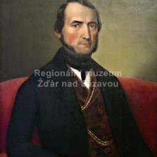 Anton Johann Ferenz: Portrét muže s licousy (z rodiny Offermannových), 1849. Foto: Kamila Dvořáková