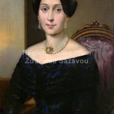 Anton Johann Ferenz: Portrét ženy, 1850. Foto: Kamila Dvořáková