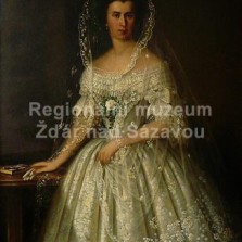 Anton Johann Ferenz: Žena v krajkových šatech (Nevěsta), 1837. Foto: Kamila Dvořáková