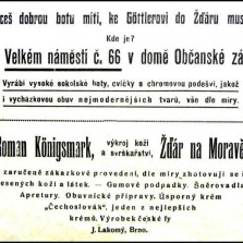 Žďárská reklama. Foto: Archiv RM