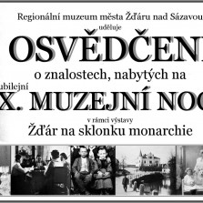 Osvědčení pro účastníky muzejní noci. Foto: Antonín Zeman