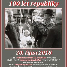 Plakát - MUZEJNÍ VEČER - 100 let republiky (Kamila Dvořáková)