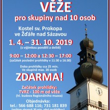 Plakát - zpřístupnění věže pro skupiny (Kamila Dvořáková)