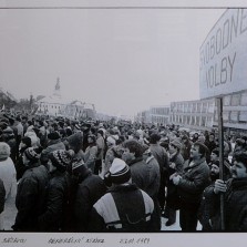 Sametová revoluce ve Žďáře nad Sázavou ve fotografiích Jaroslava Šindelky. Foto: Jaroslav Šindelka