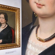 Anton Johann Ferenz, Portrét ženy. Co znamená uroboros na ženině krku? Foto: Kamila Dvořáková