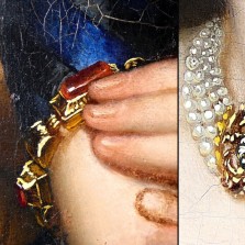 Detaily šperků na portrétech Antona Johanna Ferenze. Foto: Kamila Dvořáková
