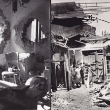 Domy zničené na konci války. Foto: Archiv RM