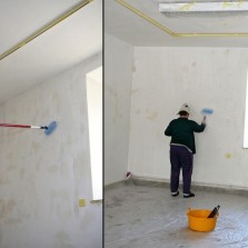 Nezbytná penetrace všech stěn a stropů. Foto: Simona Dajčová, Kamila Dvořáková