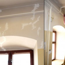 Tmelení prasklin ve zdech. Foto: Jarmila Krejčová