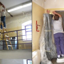 Důkladně vše oblepit a zakrýt zabere mnoho času. Foto: Kamila Dvořáková