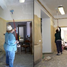 Penetrujeme a malujeme vstupní prostor. Foto: Simona Dajčová, Kamila Dvořáková