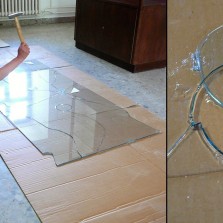 Likvidace poškozených skel. Foto: Kamila Dvořáková