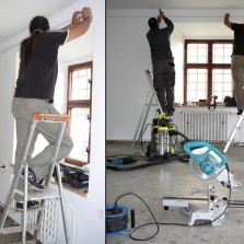 Instalace lišt nového závěsného systému. Foto: Kamila Dvořáková