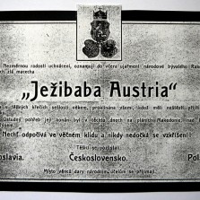 Dobový tisk oslavující vznik Československa. Foto: Kamila Dvořáková