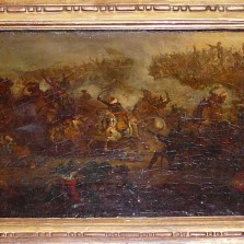 Anonym, Bitva u Lützenu, olej na plátně, nedatováno