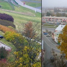 Barvy podzimu při pohledu z věže. Foto: Kamila Dvořáková