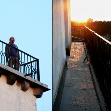 Západ slunce na ochoze věže. Foto: Kamila Dvořáková