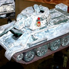 Sovětský tank T-34 se zimní kamufláží. Foto: Kamila Dvořáková
