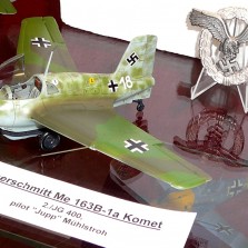 Německý Messerschmitt Komet byl prvním a jediným operačně nasazeným bezocasým letounem poháněným raketovým motorem. Foto: Kamila Dvořáková