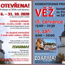 Zpřístupnění věže kostela sv. Prokopa v roce 2020 – plakáty (Kamila Dvořáková)