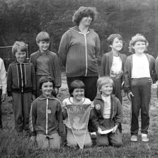 Děti na letním táboře ŽĎASu v Zubří. Foto: Archiv rodiny Dvořákových