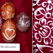Zdobení vajíček vyškrabováním. Foto: Kamila Dvořáková