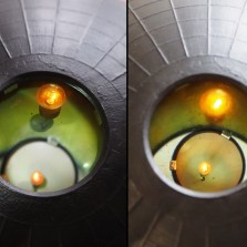 Žárovička a její odraz v podobě hologramu. Foto: Kamila Dvořáková