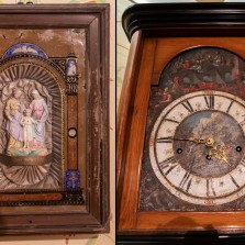 Hrající obraz a hodiny z 19. století. Foto: Milan Šustr