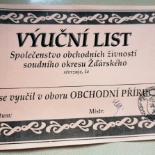 Výuční list pro absolventy edukačního programu. Foto: Kamila Dvořáková