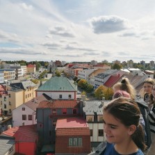 Na ochoze věže nad náměstím Republiky. Foto: Kamila Dvořáková