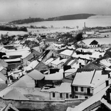 Pohled z věže k Zelené hoře na počátku čtyřicátých let 20. století. Foto: Archiv RM