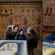 Tutanchamonova hrobka (kopie) zaujala malé i velké. Foto: Milan Šustr