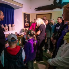 Zastavení třetí na tvrzi a zároveň poslední z muzejní noci - mumifikace. Foto: Milan Šustr