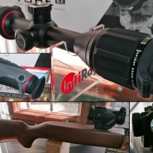 Termovizní noční puškohled a monokulár, kolimátor vhodný na naháňky černé zvěře. Foto: Kamila Dvořáková