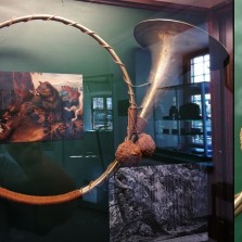 Historický lovecký roh. Foto: Kamila Dvořáková