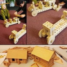 Dřevěné hračky děti lákají. Foto: Jarmila Krejčová