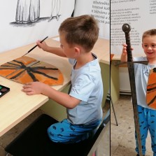 Štít s vlastním erbem je připraven k boji. Foto: Kamila Dvořáková