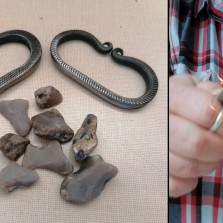 Ocílka a pazourek k rozdělání ohně. Foto: Kamila Dvořáková, Kateřina Omesová